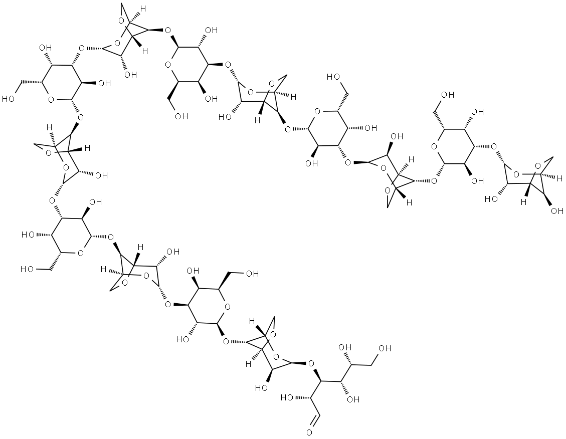 D-Galactose, [O-3,6-anhydro-α-L-galactopyranosyl-(1→3)-O-β-D-galactopyranosyl-(1→4)]6-O-3,6-anhydro-α-L-galactopyranosyl-(1→3)- Structure