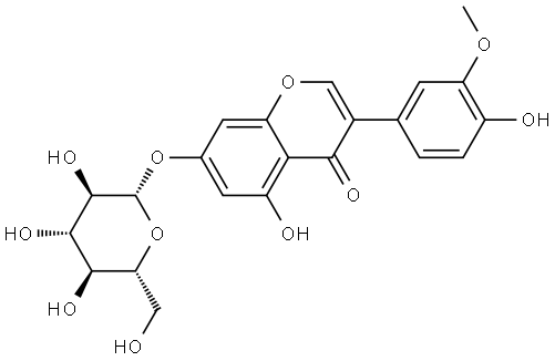 3′-O-Methylorobol 7-O-glucoside Structure