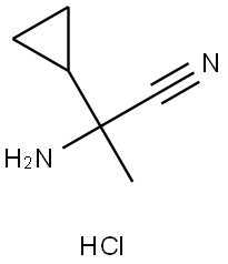 2-Amino-2-cyclopropyl-propionitrile hydrochloride Structure