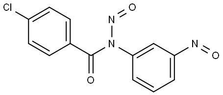 4-chloro-N-nitroso-N-(3-nitrosophenyl)benzamide Structure