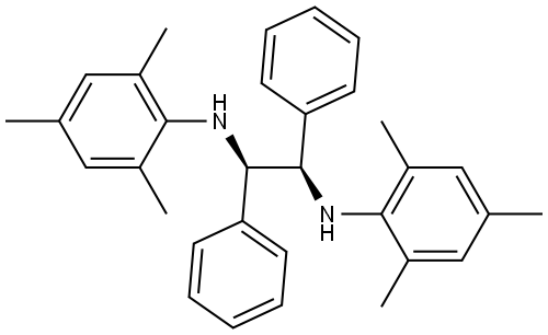 (1R,2R)-1,2-Diphenyl-N1,N2-bis(2,4,6-trimethylphenyl)-1,2-ethanediamine Structure