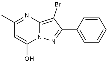 3-bromo-5-methyl-2-phenylpyrazolo[1,5-a]pyrimidin-7-ol Structure