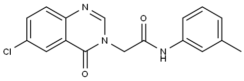 2-(6-CHLORO-4-OXO-3(4H)-QUINAZOLINYL)-N-(3-METHYLPHENYL)ACETAMIDE Structure