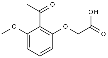 2-(2-Acetyl-3-methoxyphenoxy)acetic acid Structure