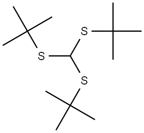 Propane, 2,2',2''-[methylidynetris(thio)]tris[2-methyl- (9CI) Structure