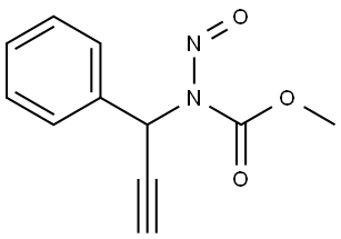 methyl nitroso(1-phenylprop-2-yn-1-yl)carbamate Structure