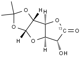 1,2-O-Isopropylidene-β-L-idofuranuronic-6-13C acid γ-lactone Structure