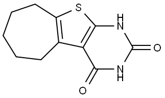 2H-Cyclohepta[4,5]thieno[2,3-d]pyrimidine-2,4(3H)-dione, 1,5,6,7,8,9-hexahydro- Structure