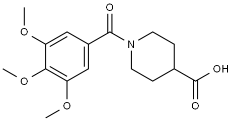 1-(3,4,5-trimethoxybenzoyl)piperidine-4-carboxylic acid Structure