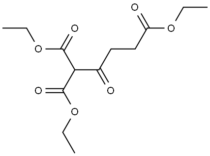 1,1,4-Butanetricarboxylic acid, 2-oxo-, 1,1,4-triethyl ester 구조식 이미지