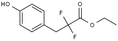 Benzenepropanoic acid, α,α-difluoro-4-hydroxy-, ethyl ester Structure