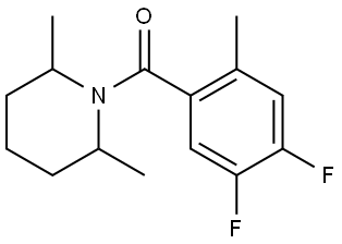 (4,5-Difluoro-2-methylphenyl)(2,6-dimethyl-1-piperidinyl)methanone Structure