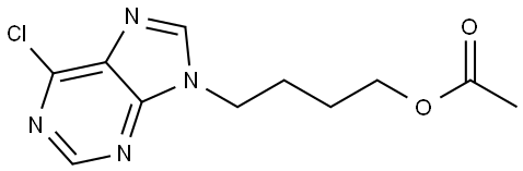 9H-Purine-9-butanol, 6-chloro-, 9-acetate Structure