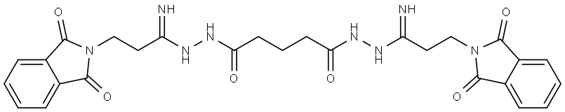 Pentanedioic acid, 1,5-bis[2-[3-(1,3-dihydro-1,3-dioxo-2H-isoindol-2-yl)-1-iminopropyl]hydrazide] Structure