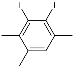 2,3-Diiodo-1,4,5-trimethylbenzene Structure