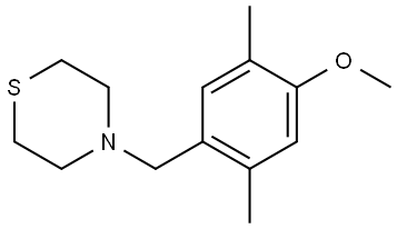 4-[(4-Methoxy-2,5-dimethylphenyl)methyl]thiomorpholine Structure