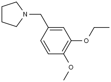 1-[(3-Ethoxy-4-methoxyphenyl)methyl]pyrrolidine Structure