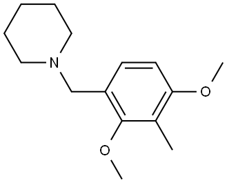 1-[(2,4-Dimethoxy-3-methylphenyl)methyl]piperidine Structure