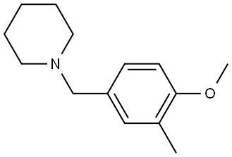 1-[(4-Methoxy-3-methylphenyl)methyl]piperidine Structure