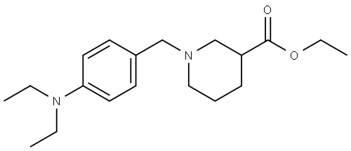 ethyl 1-(4-(diethylamino)benzyl)piperidine-3-carboxylate Structure