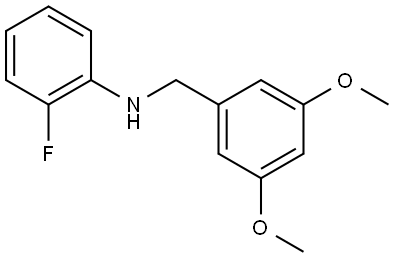 Benzenemethanamine, N-(2-fluorophenyl)-3,5-dimethoxy- Structure