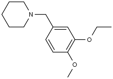 1-[(3-Ethoxy-4-methoxyphenyl)methyl]piperidine Structure