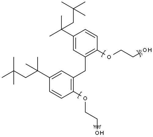 Poly(oxy-1,2-ethanediyl), .alpha.,.alpha.-methylenebis4-(1,1,3,3-tetramethylbutyl)-2,1-phenylenebis.omega.-hydroxy- Structure