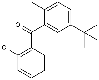 (2-Chlorophenyl)[5-(1,1-dimethylethyl)-2-methylphenyl]methanone Structure