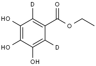 ethyl 3,4,5-trihydroxybenzoate-2,6-d2 Structure