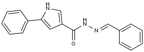 (E)-N'-benzylidene-5-phenyl-1H-pyrrole-3-carbohydrazide Structure