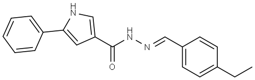 (E)-N'-(4-ethylbenzylidene)-5-phenyl-1H-pyrrole-3-carbohydrazide Structure