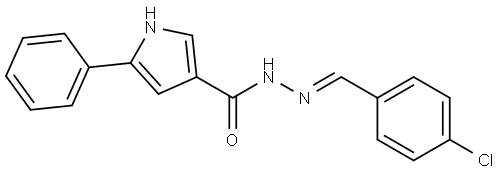 (E)-N'-(4-chlorobenzylidene)-5-phenyl-1H-pyrrole-3-carbohydrazide Structure