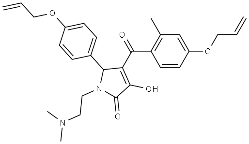 4-[4-(ALLYLOXY)-2-METHYLBENZOYL]-5-[4-(ALLYLOXY)PHENYL]-1-[2-(DIMETHYLAMINO)ETHYL]-3-HYDROXY-1,5-DIHYDRO-2H-PYRROL-2-ONE Structure