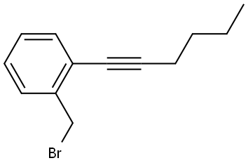 1-(bromomethyl)-2-(hex-1-yn-1-yl)benzene Structure