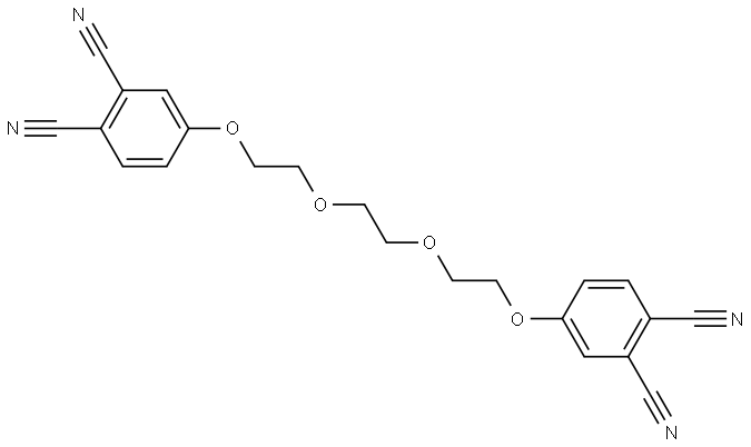 4,4'-(((ethane-1,2-diylbis(oxy))bis(ethane-2,1-diyl))bis(oxy))diphthalonitrile Structure