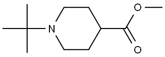 methyl 1-(tert-butyl)piperidine-4-carboxylate Structure