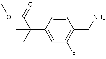 methyl 2-(4-(aminomethyl)-3-fluorophenyl)-2-methylpropanoate Structure