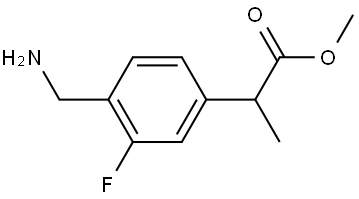 methyl 2-(4-(aminomethyl)-3-fluorophenyl)propanoate Structure