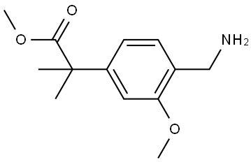 methyl 2-(4-(aminomethyl)-3-methoxyphenyl)-2-methylpropanoate Structure