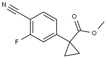 Methyl 1-(4-cyano-3-fluorophenyl)cyclopropanecarboxylate Structure