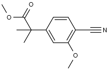 methyl 2-(4-cyano-3-methoxyphenyl)-2-methylpropanoate Structure