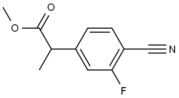 methyl 2-(4-cyano-3-fluorophenyl)propanoate Structure