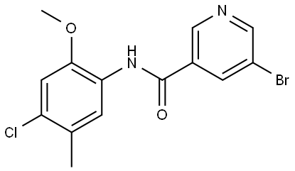 5-Bromo-N-(4-chloro-2-methoxy-5-methylphenyl)-3-pyridinecarboxamide Structure