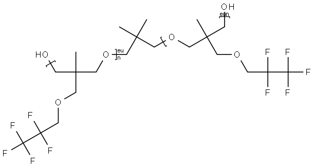 Poly[oxy[2-methyl-2-[(2,2,3,3,3-pentafluoropropoxy)methyl]-1,3-propanediyl]], α,α′-(2,2-dimethyl-1,3-propanediyl)bis[ω-hydroxy- Structure