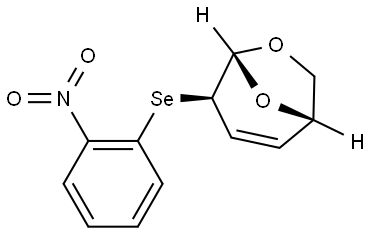 β-D-erythro-Hex-3-enopyranose, 1,6-anhydro-3,4-dideoxy-2-Se-(2-nitrophenyl)-2-seleno- (9CI) Structure