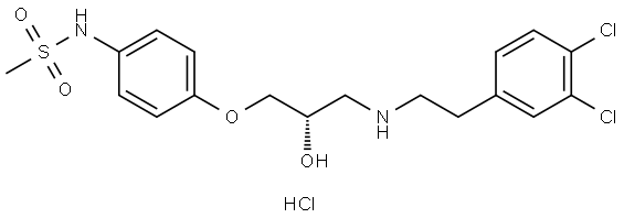 Methanesulfonamide, N-[4-[(2S)-3-[[2-(3,4-dichlorophenyl)ethyl]amino]-2-hydroxypropoxy]phenyl]-, hydrochloride (1:1) Structure