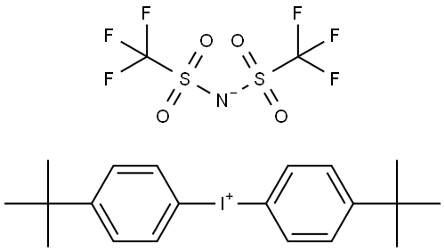 Bis-(4-tert-butylphenyl)-iodonium bis(trifluoromethylsulfonyl)imide Structure