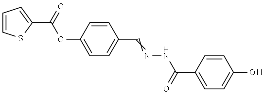 4-(2-(4-HYDROXYBENZOYL)CARBOHYDRAZONOYL)PHENYL 2-THIOPHENECARBOXYLATE Structure