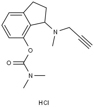 Carbamic acid, dimethyl-, 2,3-dihydro-3-(methyl-2-propynylamino)-1H-inden-4-yl e… Structure