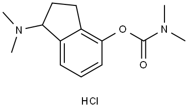 Carbamic acid, dimethyl-, 1-(dimethylamino)-2,3-dihydro-1H-inden-4-yl ester, mon… Structure